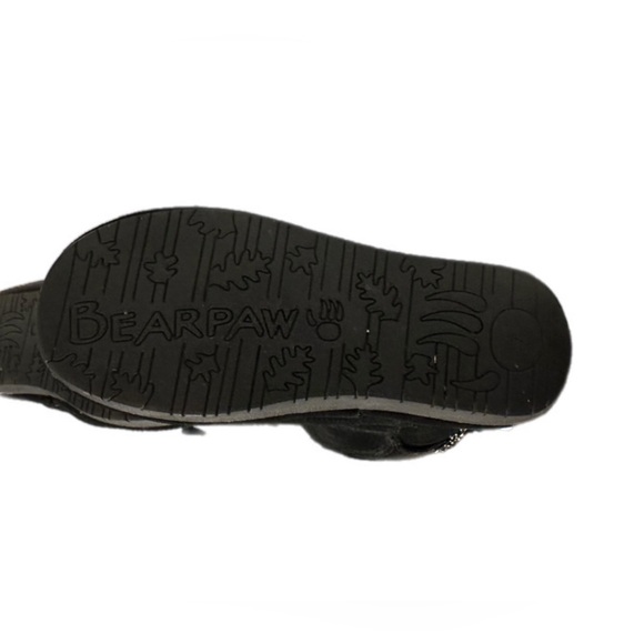 BearPaw Black Boots with Chain Accents winter boots size 10 fur boots warm - Picture 8 of 10